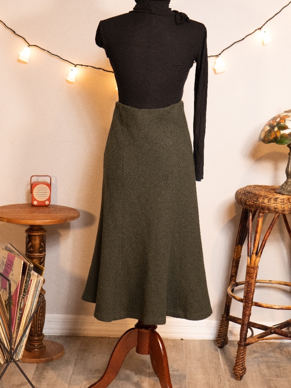 Ralph Lauren wool green skirt size 4, High Waisted fit - Picture 2 of 15